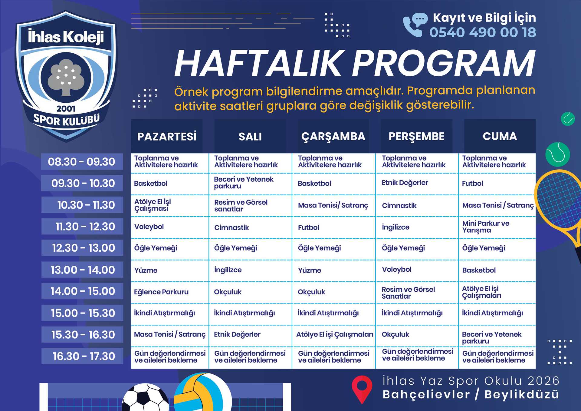 Haftalık Program